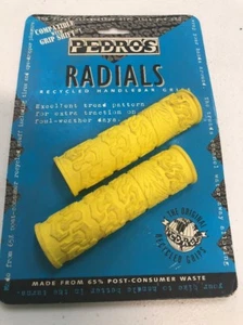 Pedros Radial Handlebar Grips / Bar End Grips Yellow 105mm Long - Picture 1 of 12