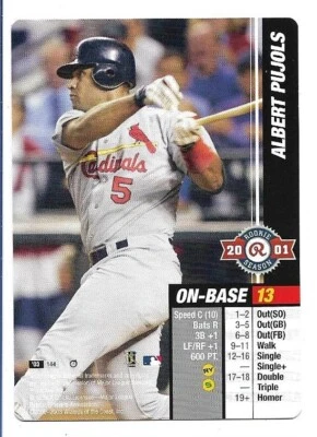 Albert Pujols 2003 MLB Showdown Trading Deadline #144 - 2001 Rookie Season - Image 1 of 2