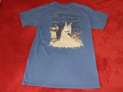 CAMISETA DE PESCA DE BOLSILLO SS MARLIN AZUL PEQUEÑA HOMBRE GUY Harvey Foto 1 de 4