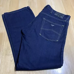Armani Jeans J75 Men Jeans Denim Size W34-L30 Superb Quality Blue EU - Picture 1 of 13