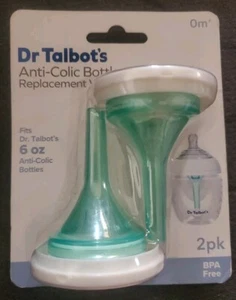Dr. Talbot's Anti-Colic Bottle Replacement Valves 2-pk Fits 6 oz Bottles 0m+ NIP - Picture 1 of 2