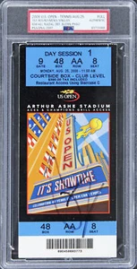 Rafael Nadal Signed 2008 U.S. Open First Round Full Ticket Stub PSA/DNA Slabbed - Picture 1 of 2