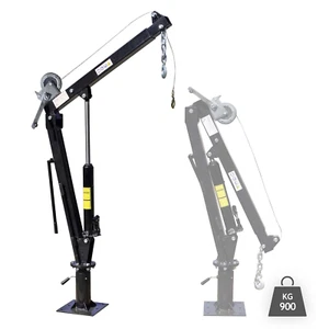Gruetta per Pick up Idraulica Con Verricello Max 900 Kg 1800 Mm Girevole a 360° - Foto 1 di 12
