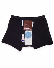 iHeartRaves Hide Your Stash Boxer Briefs, Men's Underwear with Hidden Pocket
