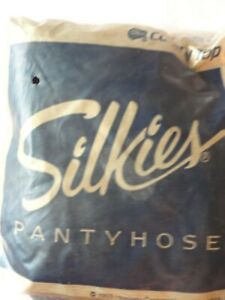   Vintage Silkies Control Top Pantyhose, Color-Off Black , Size Medium