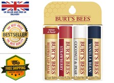Burts Bees Balms 100 Percent Natural Gift Set, Pack of 4 UK Stock FAST*FREE