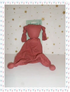 ㊱ - Doudou  Semi Plat Lapin Floppy Lange Brique Hoppa Neuf - Foto 1 di 2