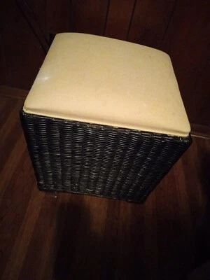 Stanley Wicker Storage Ottoman Black  $55/FREE SHIPPING 🔥 - Image 1 of 4