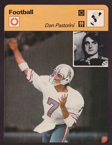 DAN PASTORINI Houston Oilers Football Quarterback 1979 SPORTSCASTER CARD #81-18A
