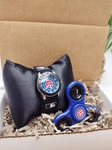Chicago Cubs Kids Watch + Cubs Fidget spinner - Boy's Chicago Cubs Gifts - Picture 1 of 11