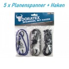5x Planenspanner mit 2 Spiralhaken 60 cm u.a. Expanderseil Spanngummi Fahrrad KA