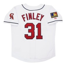 Chuck Finley 1994 California Angels Men's Home White Jersey w/ 125th Patch