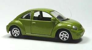 VW New Beetle Modellauto grün ca. 1:60 / 7-8 cm von WELLY Spritzguss Metall - Picture 1 of 2