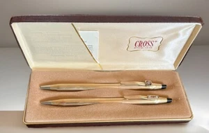 Vintage CROSS 10k Gold Filled Pen And Pencil Set - Picture 1 of 4