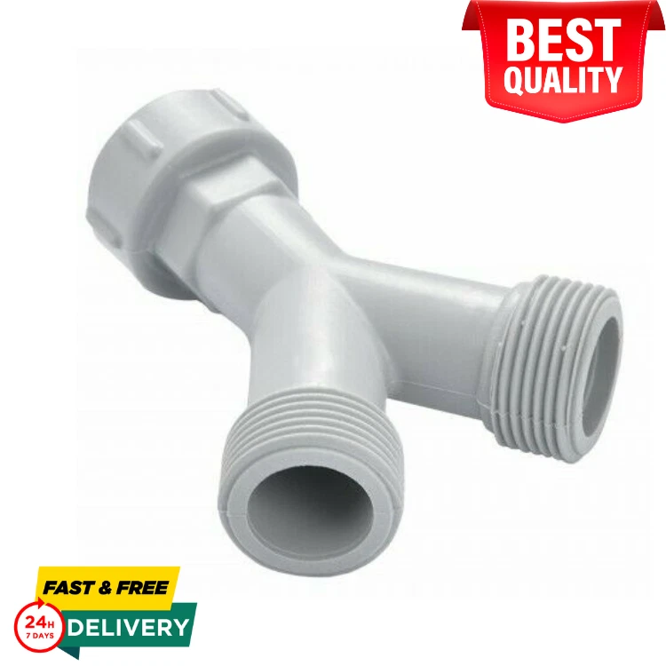 ASPARES WASHING MACHINE DISHWASHER PLASTIC Y PIECE 2 WAY SPLITTER INLET HOSE