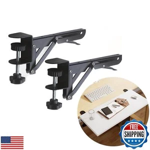 Under Desk Keyboard Tray Support Bracket Adjustable Desktop Extension Board S - Picture 1 of 5