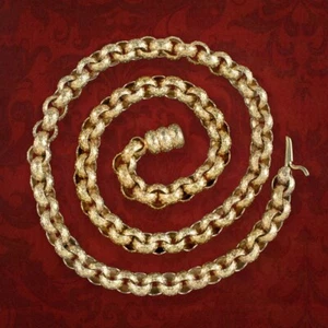 ANTIQUE GEORGIAN PINCHBECK CHAIN NECKLACE - Picture 1 of 7
