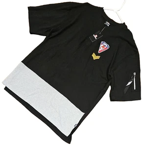 Southpole Men's 5X Big & Tall Short Sleeve T Shirt OPS Patches Zipper NEW! - Picture 1 of 8