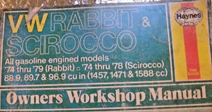 Haynes VW Rabbit 1974-1979 Scirocco 1974-1978 Gasoline Models Manual Workshop - Picture 1 of 6