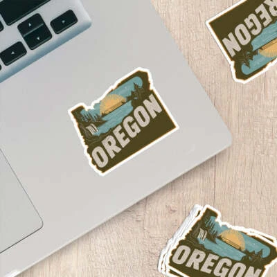 TWEED & CO. Retro Vinyl State Sticker - Oregon