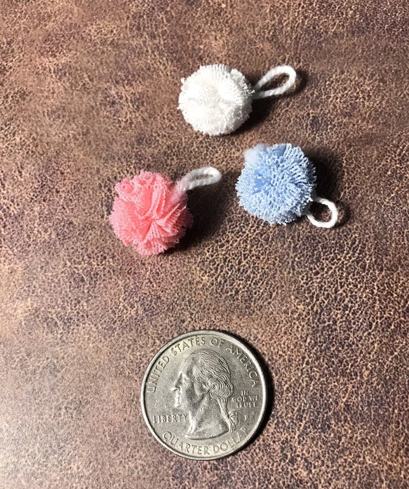 3 esponjas de ducha miniatura para casa de muñecas escala 1:12 Foto 1 de 1