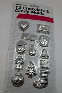 Fox Run Christmas 12pk Chocolate & Candy Molds New In Package Mini Molds - Picture 1 of 2