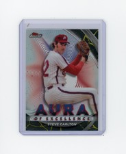 2022 Topps Finest Steve Carlton Aura of Excellence Black Gold Kintsukuroi SSP