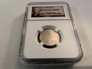 2015-S JEFFERSON NICKELS NGC PF70 ULTRA CAMEO "TOP POP" PORTRAIT LABEL - Bild 1 von 4