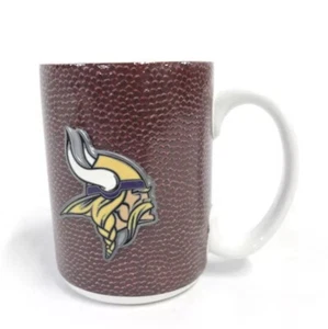NEW NFL Football Minnesota Vikings Mug Cup 3D Raised Pewter Metal Emblem 15 oz - Picture 1 of 4