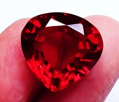 Topázio vermelho brasileiro corte pera 10,25 quilates pedra preciosa solta certificada com presente grátis - Imagem 1 de 4
