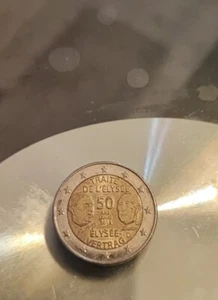 Frankreich 2 Euro 2013 Elysee Vertrag Gedenkmünze Euromünze commemorative coin - Bild 1 von 4