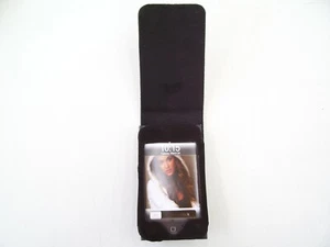CYGNETT IPOD TOUCH G2 2ND GENERATION SUEDE LEATHER FLIP COVER CASE FOLIO BLACK - Picture 1 of 12