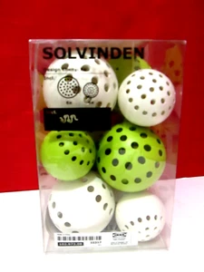 IKEA SOLVINDEN GREEN WHITE BALL SHAPED STRING LIGHT COVER SET BY CHENYI KE - Picture 1 of 5
