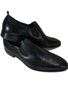 Dominique Wilkins Punta de Ala Vestido Cuero Hombre Zapato Sin Cordones Negro Talla 12 - Imagen 1 de 6