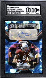 James Conner 2022 Prizm Sensational Signatures Blue Ice 62/99 SGE GEM MINT 10-10 - Picture 1 of 2