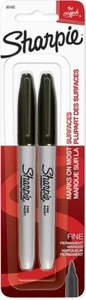Sharpie Permanent Markers, Fine Point, Black, (2 OF THE 2 PKS) 4 TOTAL!!! DEAL!! - Picture 1 of 6