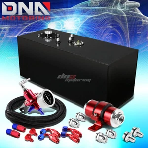 19 GALLON TOP-FEED COATED FUEL OIL TANK+PRESSURE REGULATOR+INLINE FILTER RED - Bild 1 von 12