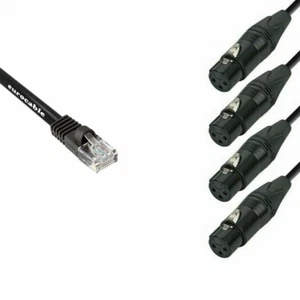 DG Systems - RJ45 schermato / 4 XLR femmina per collegamento a pannello Ethercon - Picture 1 of 2