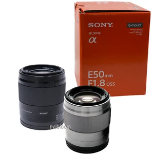 NEW SONY E 50mm F1.8 OSS Lens for E Mount APS-C (SEL50F18) SILVER or BLACK - Picture 1 of 13