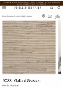Phillip Jeffries Wallpaper PJ 9033 Gallant Grass Noble Nuance - Picture 1 of 9