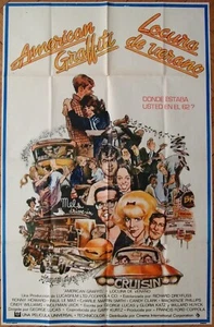 1973 AMERICAN GRAFFITI George Lucas 1SH MOVIE POSTER Rare ED. Mort Drucker ART - Picture 1 of 4