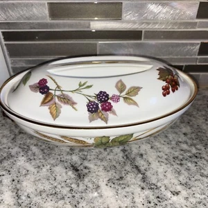 Vintage Royal Worcester Evesham runde Servierschüssel mit Deckel - Bild 1 von 5