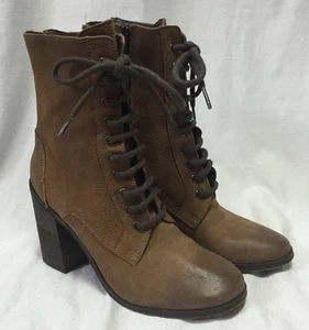 Boutique 9 Dustan halbhohe Plateau-Schnürstiefel Leder Reißverschluss Damen 6 Steampunk - Bild 1 von 6