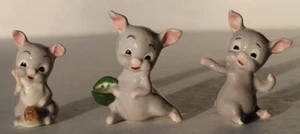 Pig Figurines Cartoon Comic Style Set 3 Ceramic Porcelain Hand Painted Adorable - Imagen 1 de 1