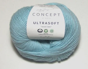 10 balls of Katia Concept ULTRASOFT 100% Cotton Certified Organic yarn #53 BLUE - Picture 1 of 1
