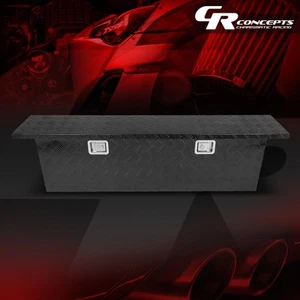 CAMIONETA CAMIONETA PICKUP DE ALUMINIO NEGRO 60""X12"" X15.5"" HERRAMIENTAS DE ALTA RESISTENCIA CAJA MALETERO ALMACENAMIENTO - Imagen 1 de 5