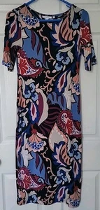 Abito midi Chico's Travelers taglia 00/XS nuovo con etichette, accattivante, prezzo al pubblico consigliato $109 - Foto 1 di 6