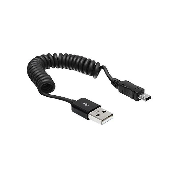 [KO20161S2] Delock Câble USB 2.0 A Mâle / Mini B Mâle jusqu'à 60cm spirale - Photo 1/1