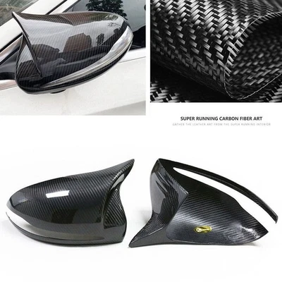 For Mercedes Benz W205 C43 C63GLC Carbon Fiber Side Mirror Cover Cap Cover Caps - Изображение 1 из 4