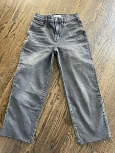 Madewell The Perfect Vintage Wide Leg Crop Jeans Damen Gr. 25 Grau Denim - Bild 1 von 13